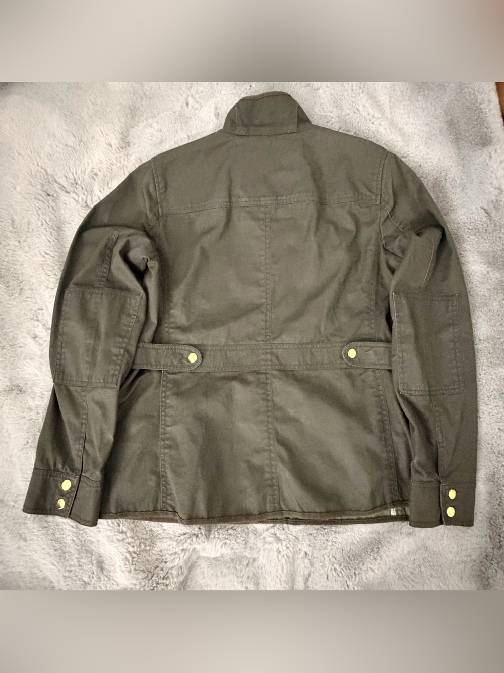 J.Crew Relaxed Boyfriend Field Utility Jacket Military Olive Green M - Picture 11 of 13